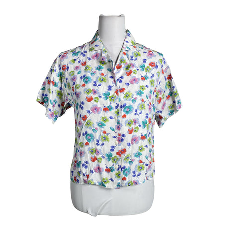 Unisex Anne Fontaine - Lühikeste käistega pluus, suurus 36 - Valge ()