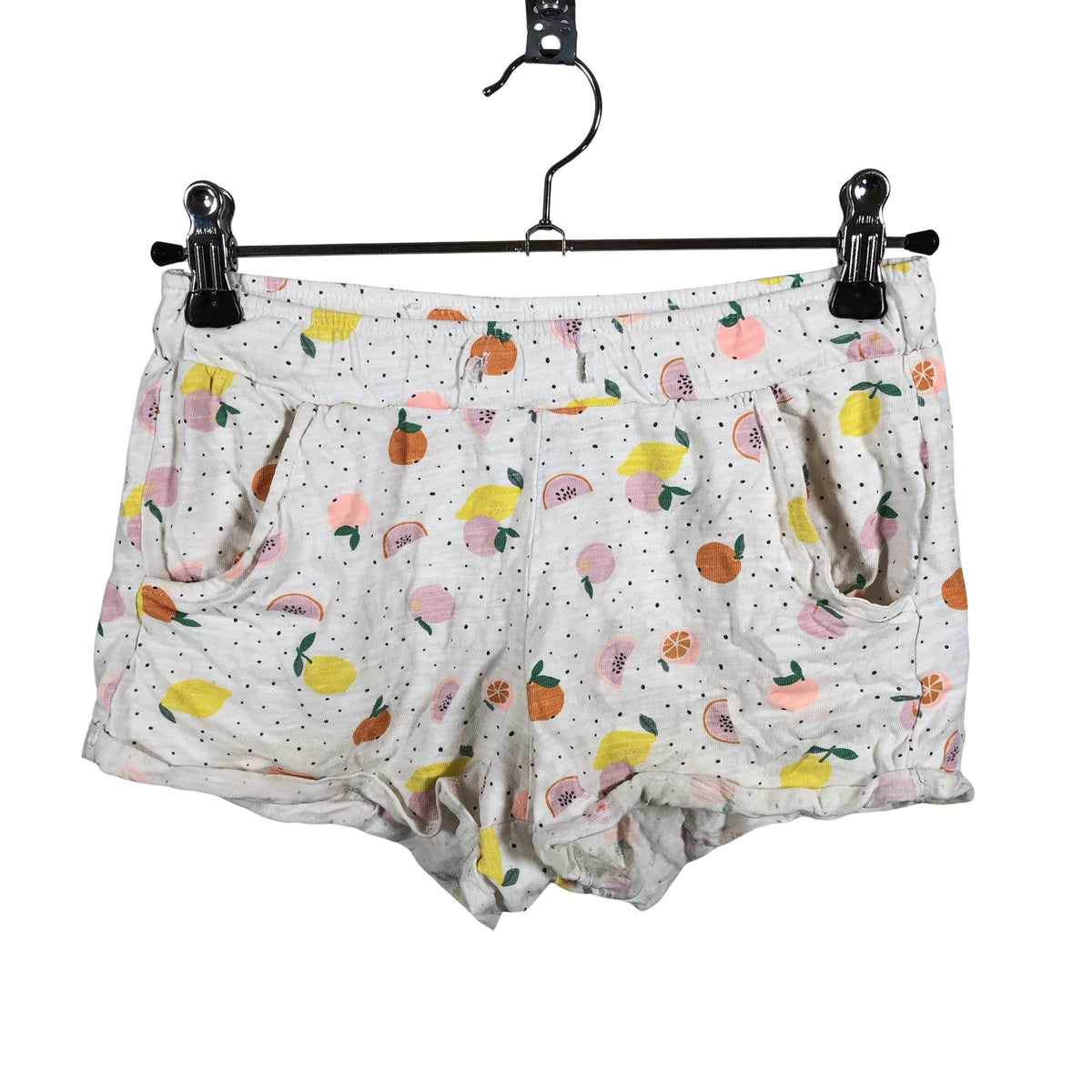 Unisex Lindex - Trikotaažist lühikesed püksid, suurus 122 - 128 - Valge (1)