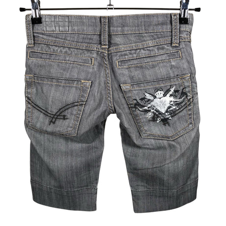 Unisex Indian Rose - Teksast lühikesed püksid, suurus 36 - Hall (2)