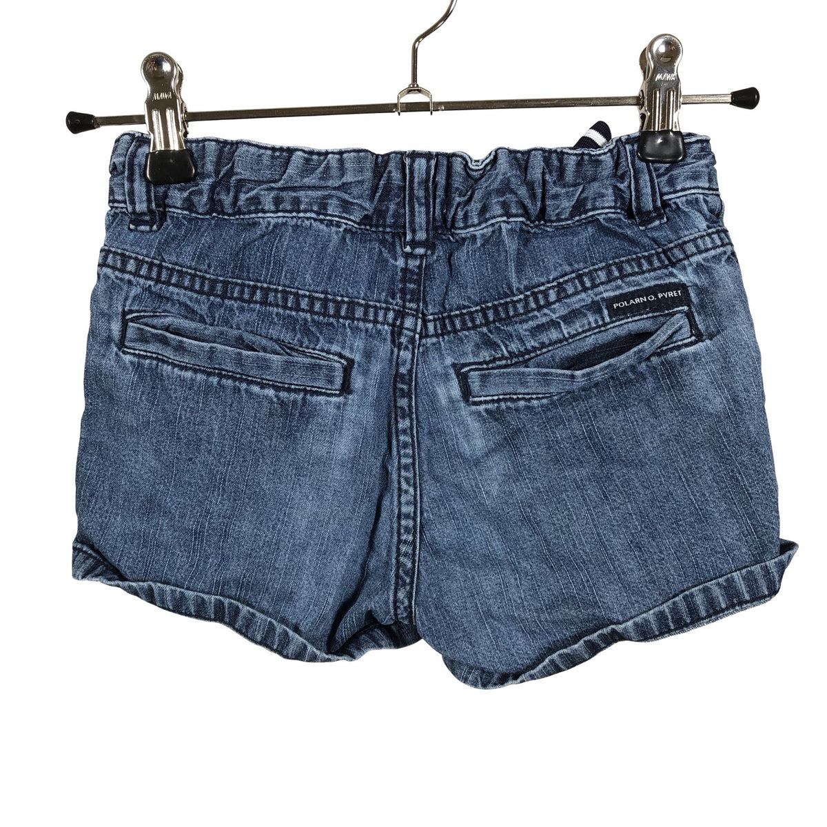 Unisex Polarn O. Pyret - Teksast lühikesed püksid, suurus 116 - 122 - Sinine (2)