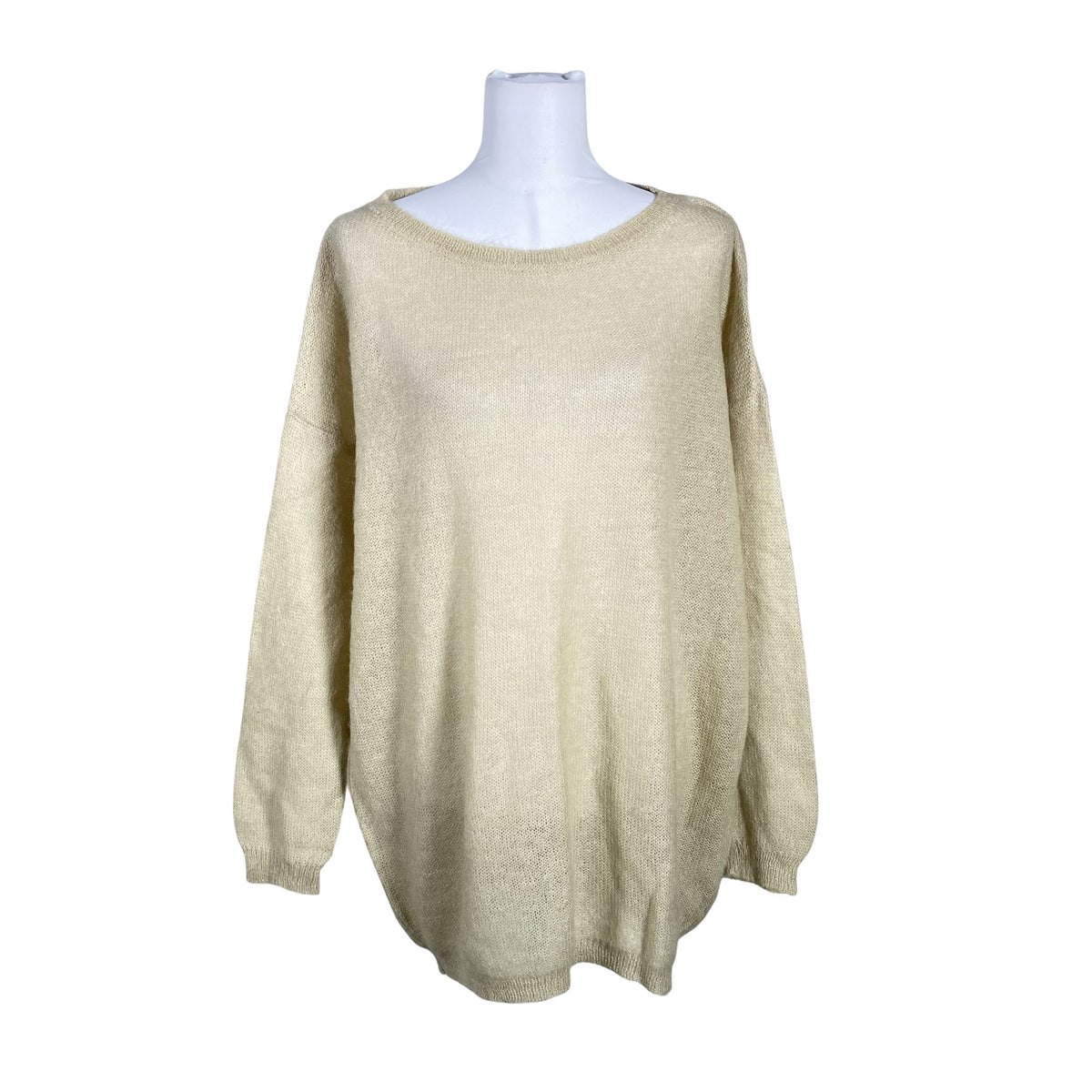 Unisex Benetton - Kootud kleit, suurus 40 - Beige (1)