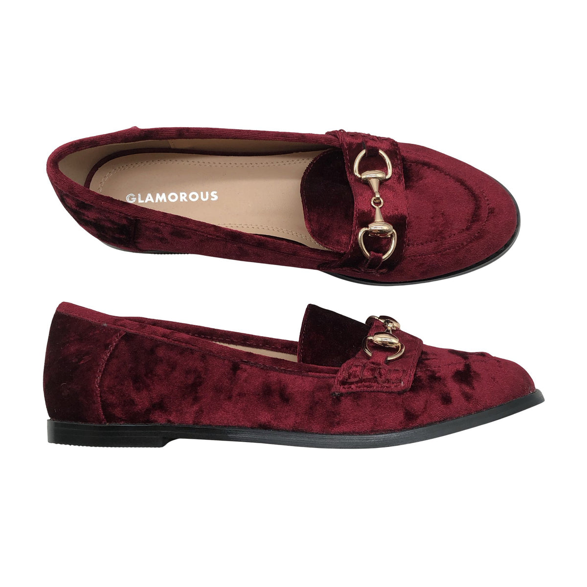 Unisex Glamorous - Mokassiinid, suurus 37 - Veinipunane (1)