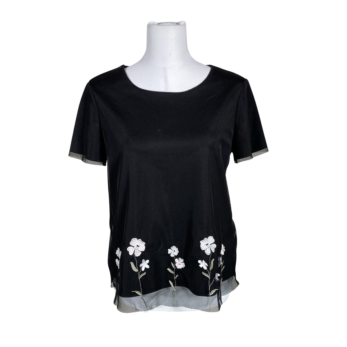 Unisex RJR John Rocha - Lühikeste käistega pluus, suurus 40 - Must (1)