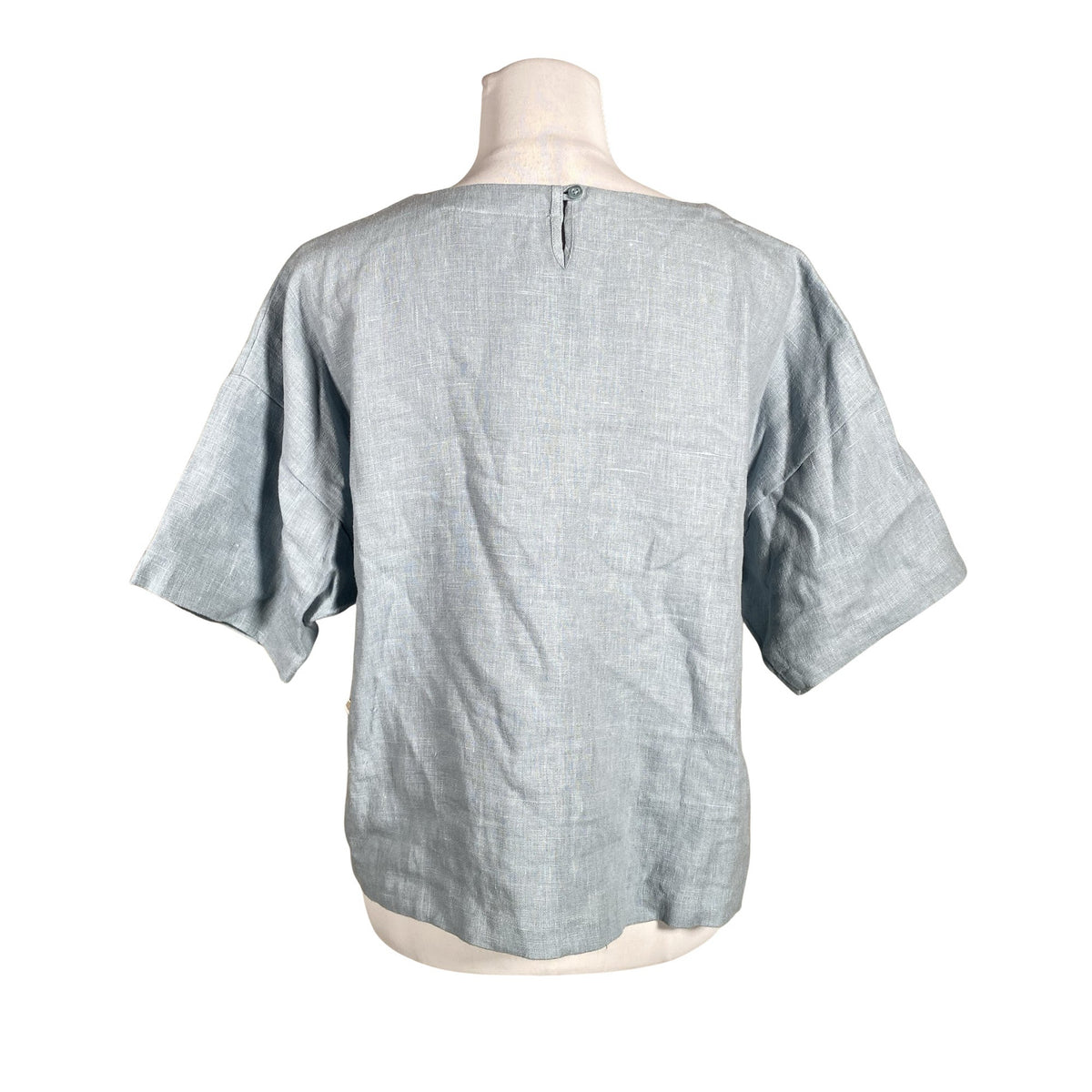 Unisex Puuvillatehdas - Lühikeste käistega pluus, suurus 36 - Helesinine (2)