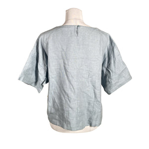 Unisex Puuvillatehdas - Lühikeste käistega pluus, suurus 36 - Helesinine (2)