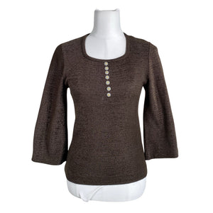 Unisex Figura - Trikotaažist pluus, suurus 36 - Pruun (1)
