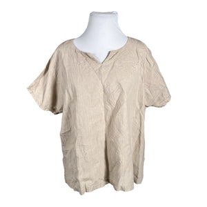 Unisex Nanso - Lühikeste käistega pluus, suurus 42 - Pruun (1)