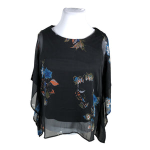 Unisex O.I.S - Lühikeste käistega pluus, suurus 42 - Must (1)