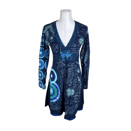 Unisex Desigual - Trikotaažist kleit, suurus 40 - Sinine ()
