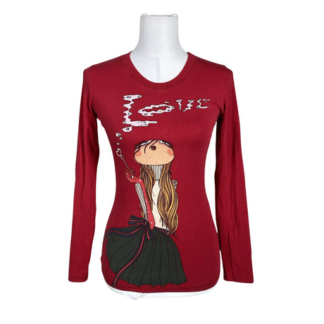 Unisex Love Moschino - Trikotaažist pluus, suurus 36 - Punane ()