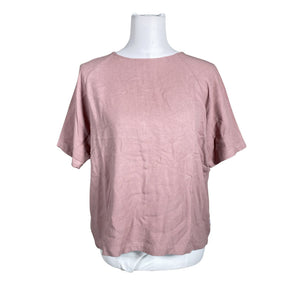 Unisex Makia - Lühikeste käistega pluus, suurus 36 - Heleroosa (1)