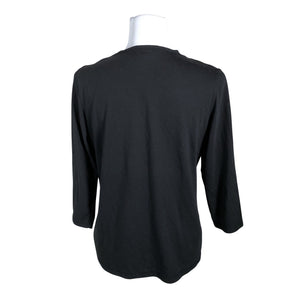 Unisex Laura Kent - Trikotaažist pluus, suurus 40 - Must (2)
