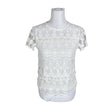 Unisex Sisley - Lühikeste käistega pluus, suurus 36 - Valge ()