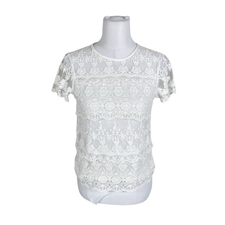 Unisex Sisley - Lühikeste käistega pluus, suurus 36 - Valge ()