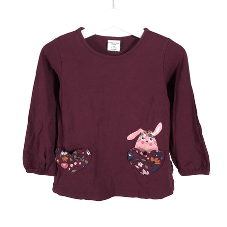 Unisex Polarn O. Pyret - Trikotaažist pluus, suurus 92 - 98 - Veinipunane ()