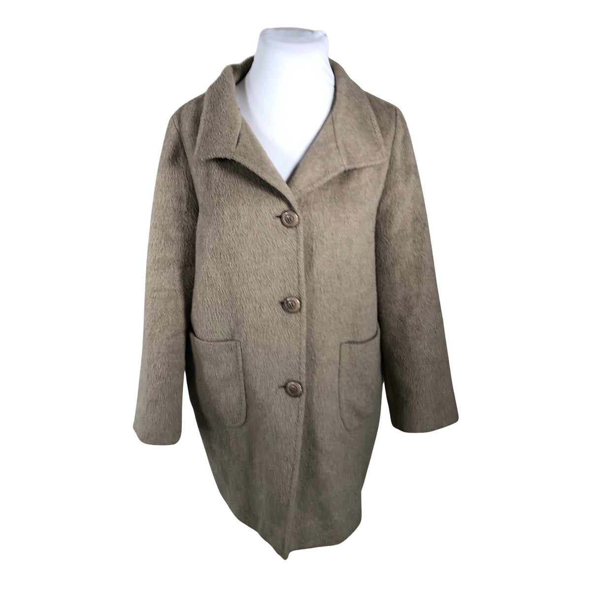 Unisex Manuela Conti - Villane mantel, suurus 46 - Beige (1)