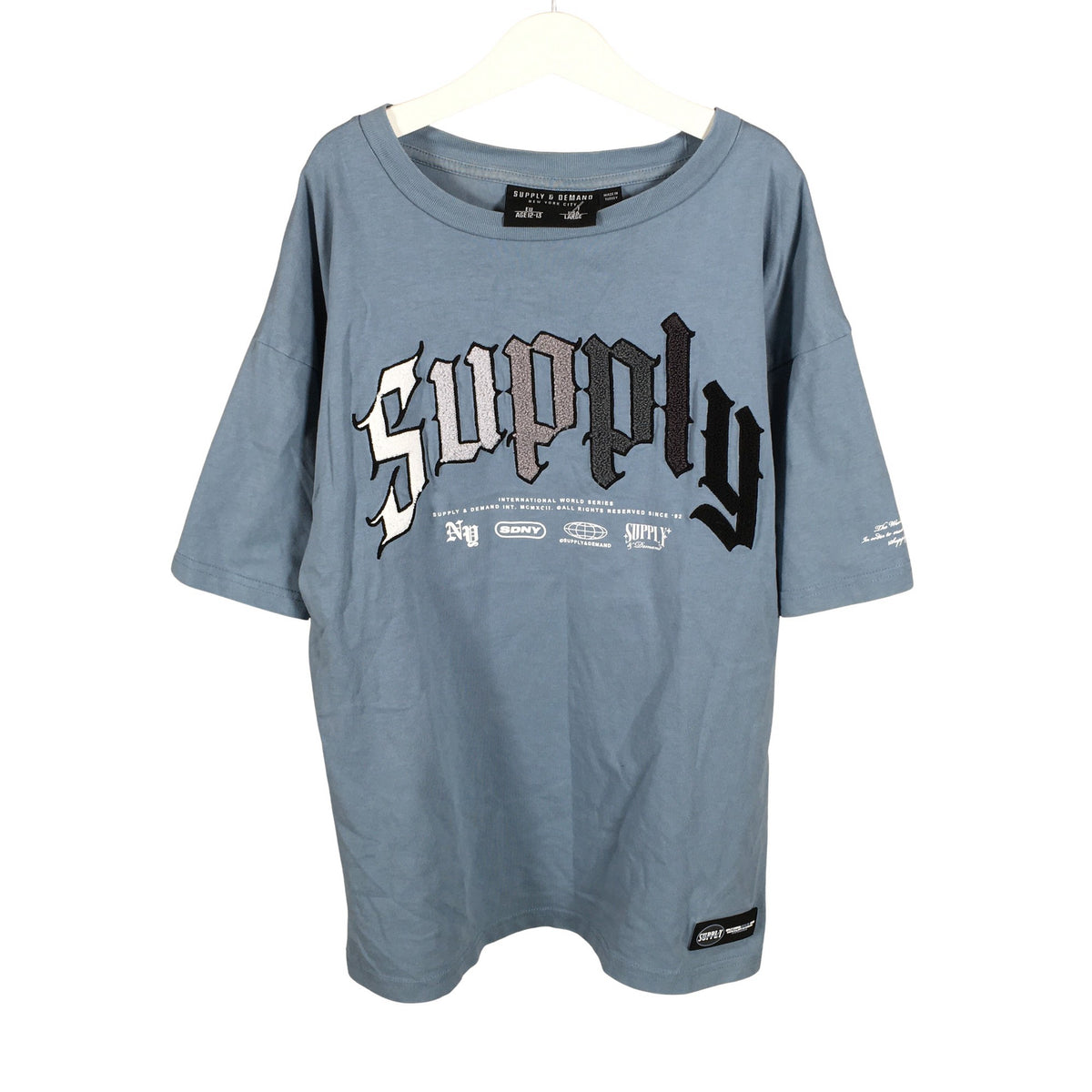 Unisex Supply & Demand - T-särk, suurus 152 - 158 - Helesinine (1)