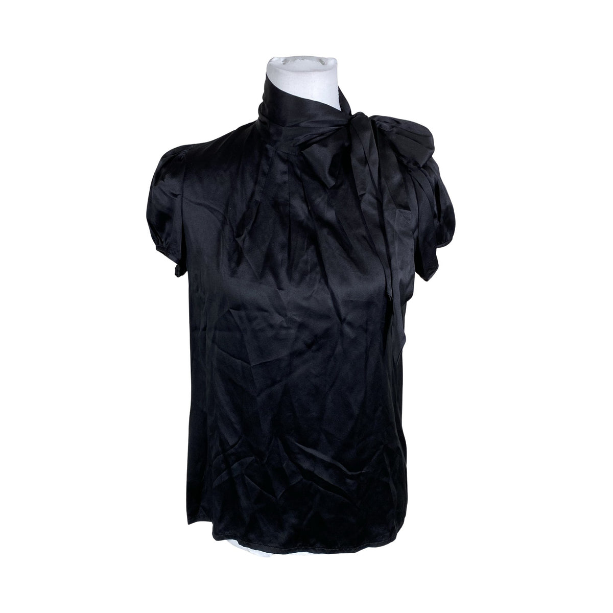 Unisex Andiata - Lühikeste käistega pluus, suurus 38 - Must (1)