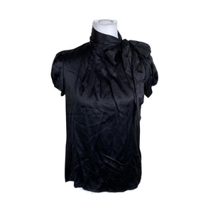 Unisex Andiata - Lühikeste käistega pluus, suurus 38 - Must (1)