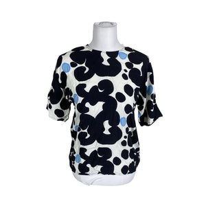 Unisex Marimekko - Lühikeste käistega pluus, suurus 36 - Sinine (1)