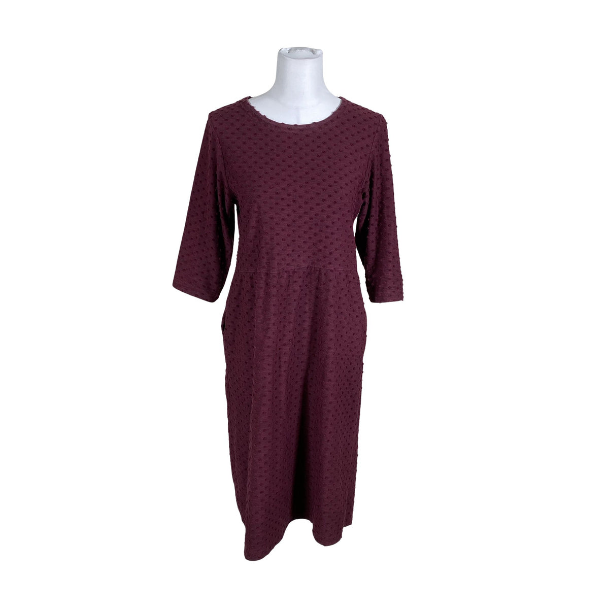 Unisex Aarrelabel - Trikotaažist kleit, suurus 38 - Veinipunane (1)