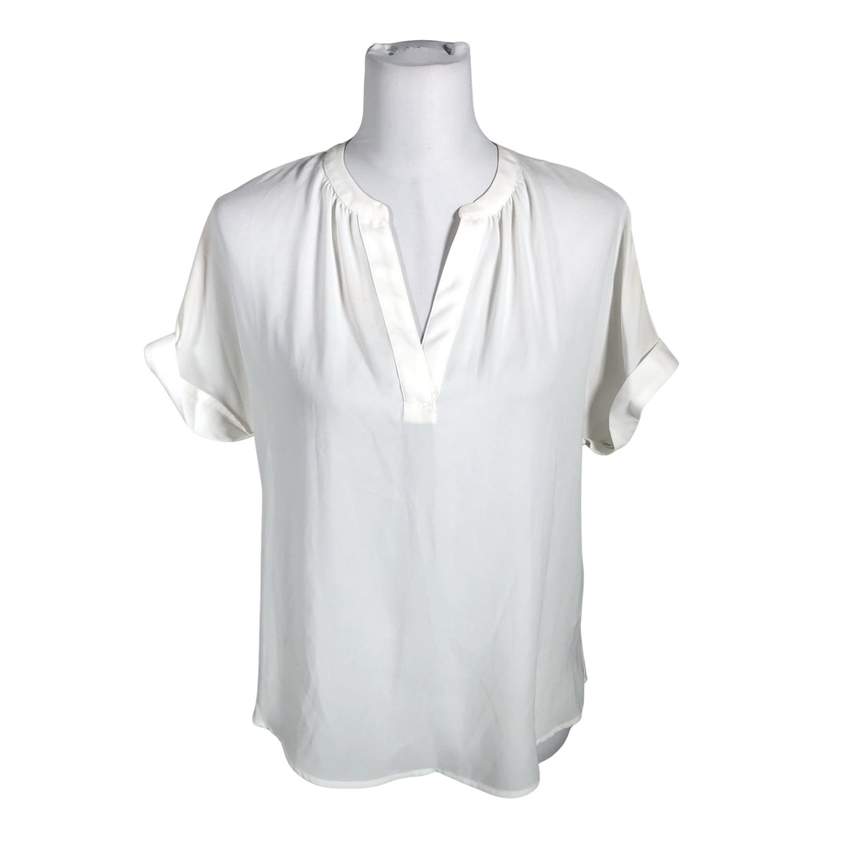 Unisex Tahari - Lühikeste käistega pluus, suurus 34 - Valge (1)