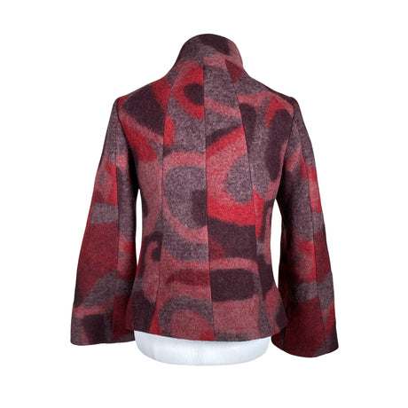 Unisex Sandwich - Villane mantel, suurus 38 - Veinipunane (2)