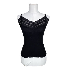 Unisex Rosemunde - Trikotaažist topp, suurus 34 - Must (1)