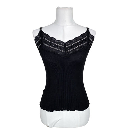 Unisex Rosemunde - Trikotaažist topp, suurus 34 - Must ()