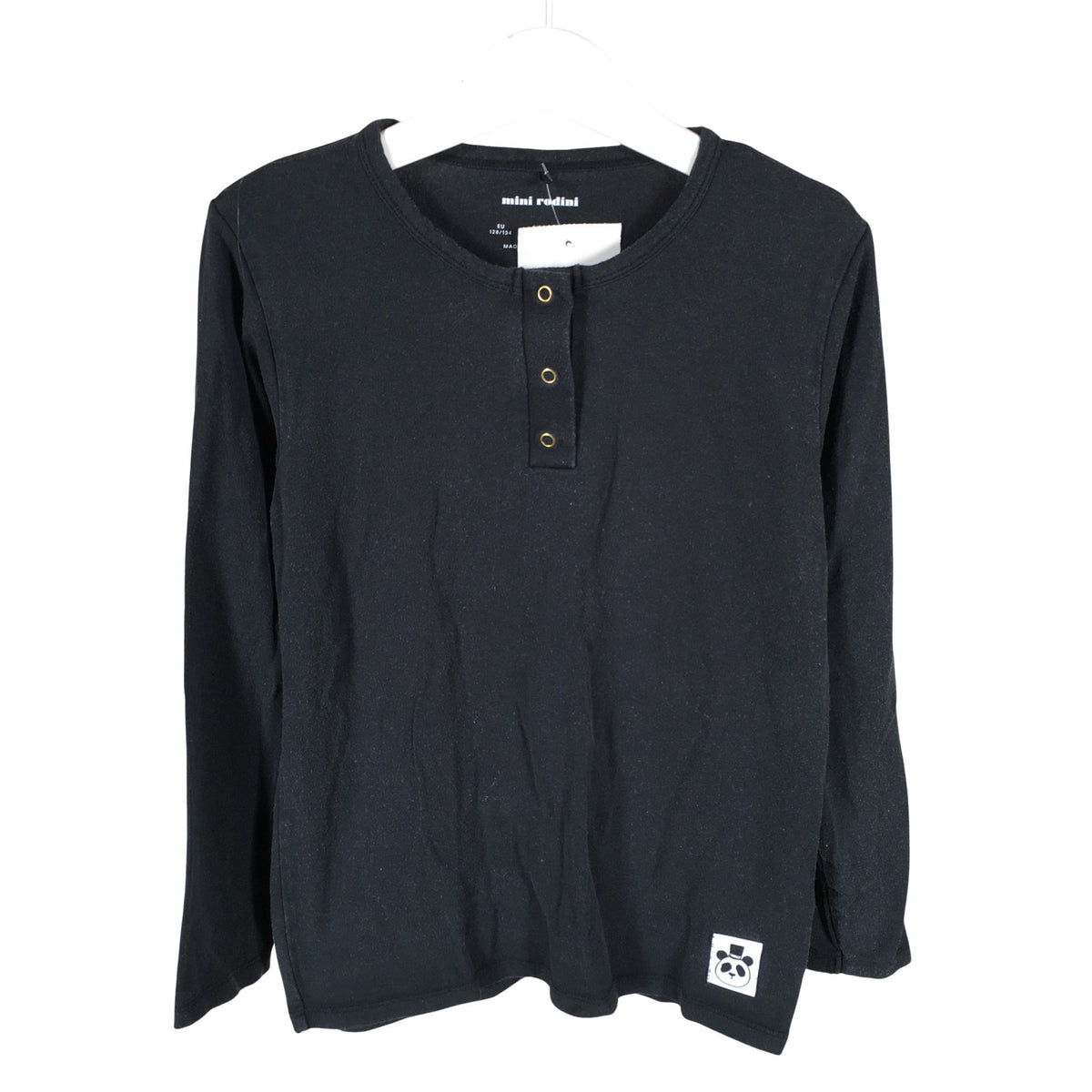 Unisex Mini Rodini - Trikotaažist pluus, suurus 128 - 134 - Must (1)