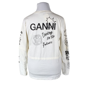 Unisex Ganni - Trikotaažist pluus, suurus 42 - Looduslik valge (2)