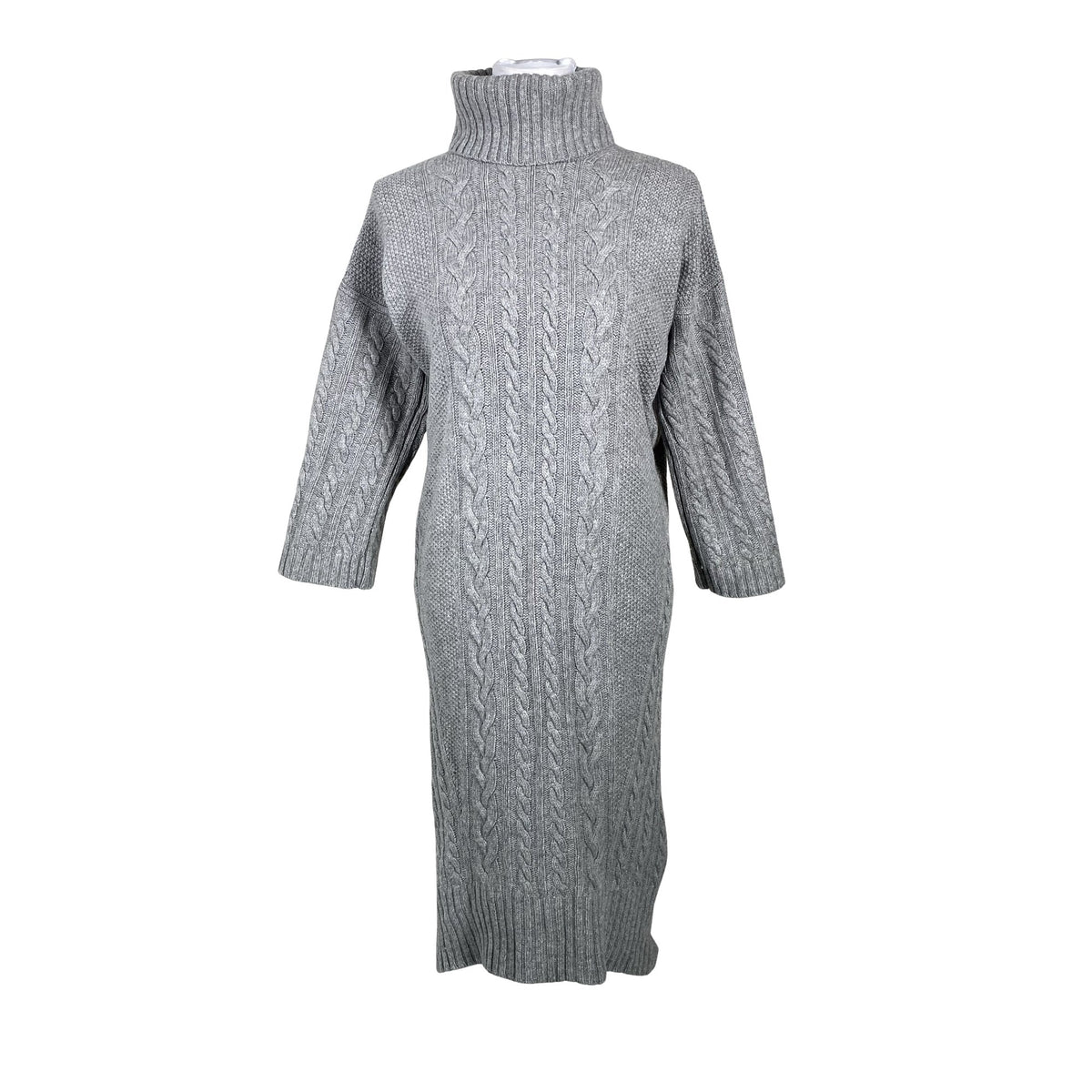 Unisex Massimo Dutti - Kootud kleit, suurus 38 - Hall (1)