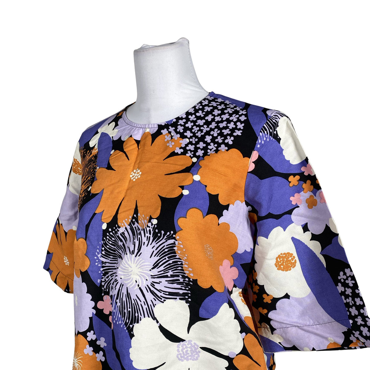 Unisex Marimekko - Lühikeste käistega pluus, suurus 38 - Lilla (2)