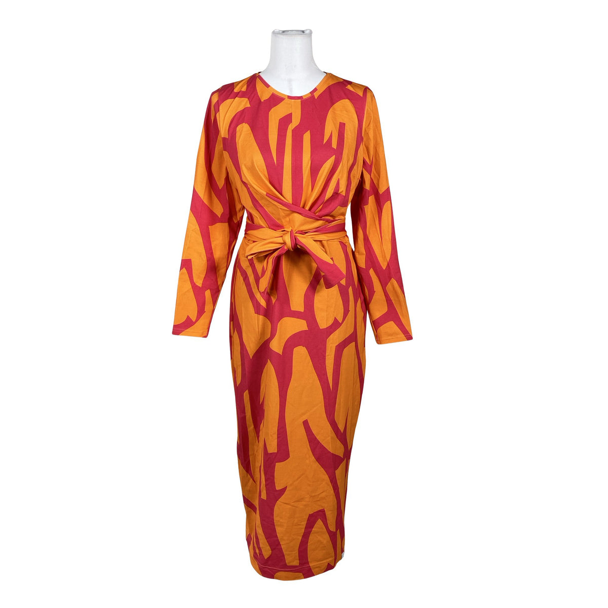 Unisex Nakoa - Trikotaažist kleit, suurus 40 - Oranž (1)