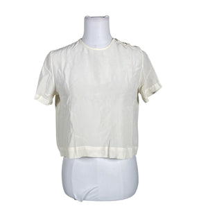 Unisex Topshop - Lühikeste käistega pluus, suurus 38 - Looduslik valge (1)