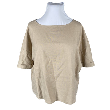 Unisex London Fog - Lühikeste käistega pluus, suurus 42 - Pruun ()