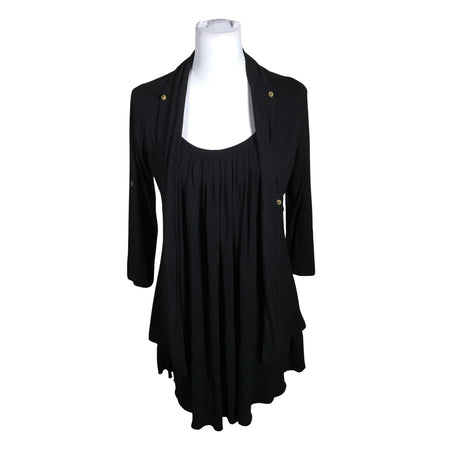Unisex Khujo - Trikotaažist tuunika, suurus 38 - Must ()