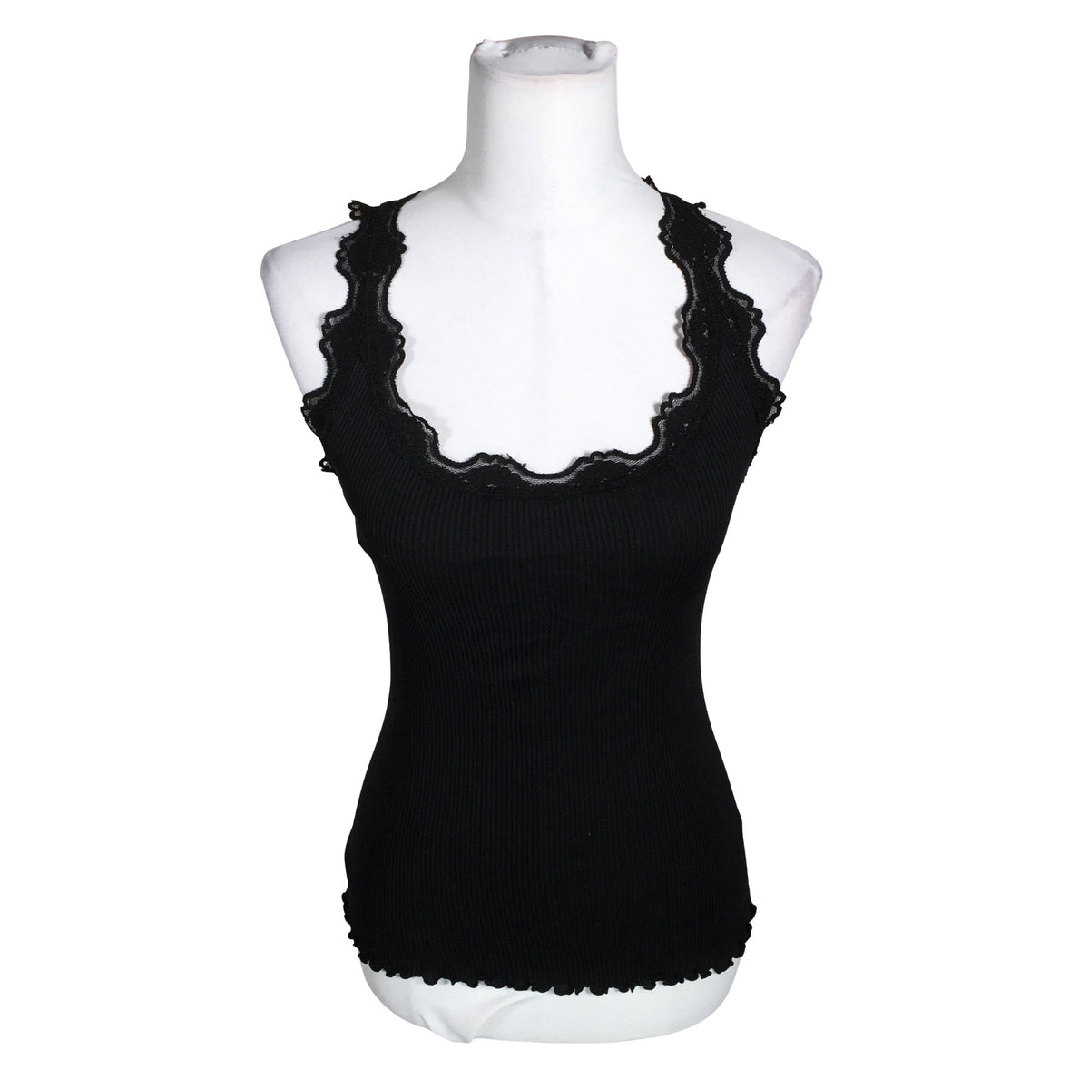 Unisex Rosemunde - Trikotaažist topp, suurus 36 - Must (1)