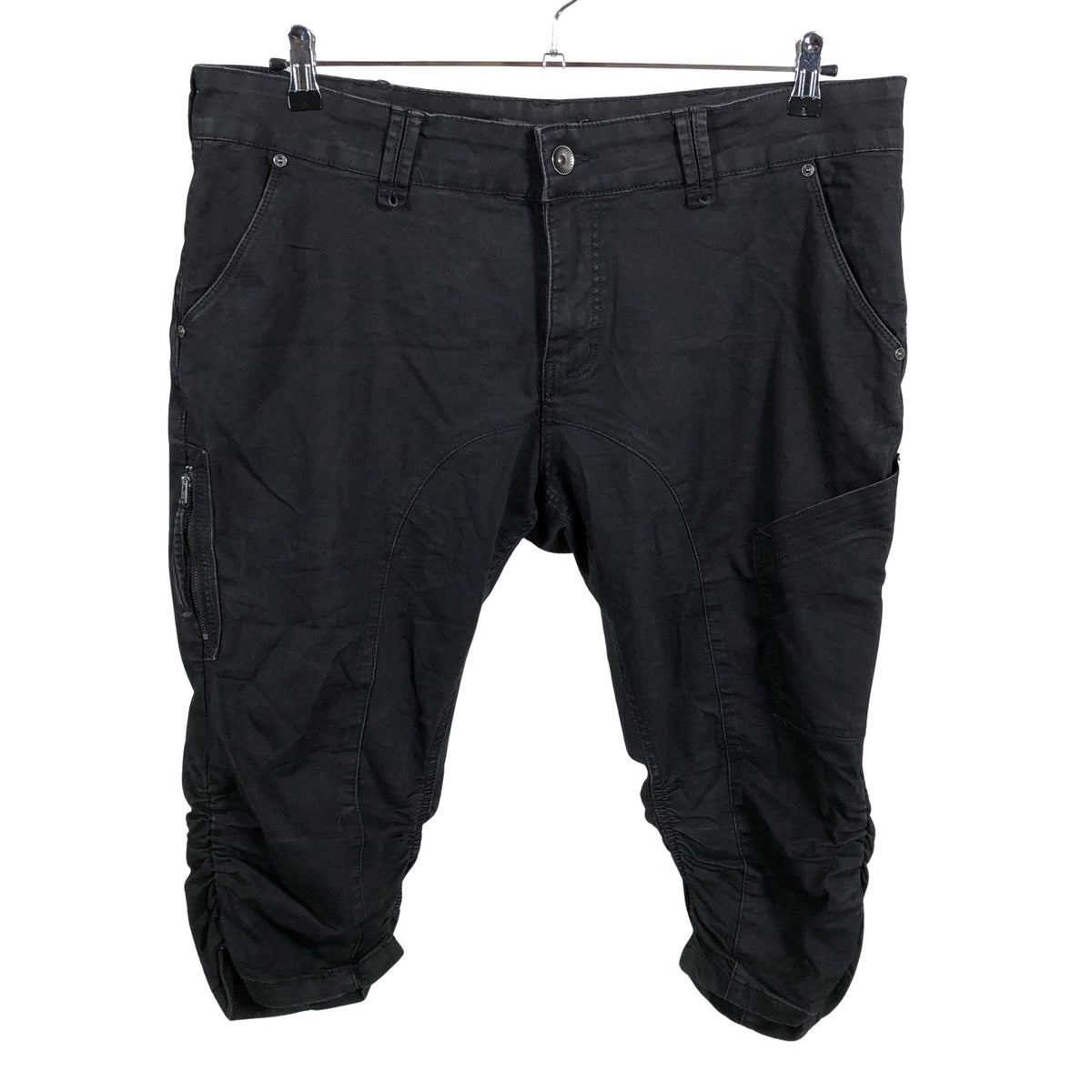 Unisex Zizzi - Teksast poolpikad püksid, suurus 48 - Must (1)