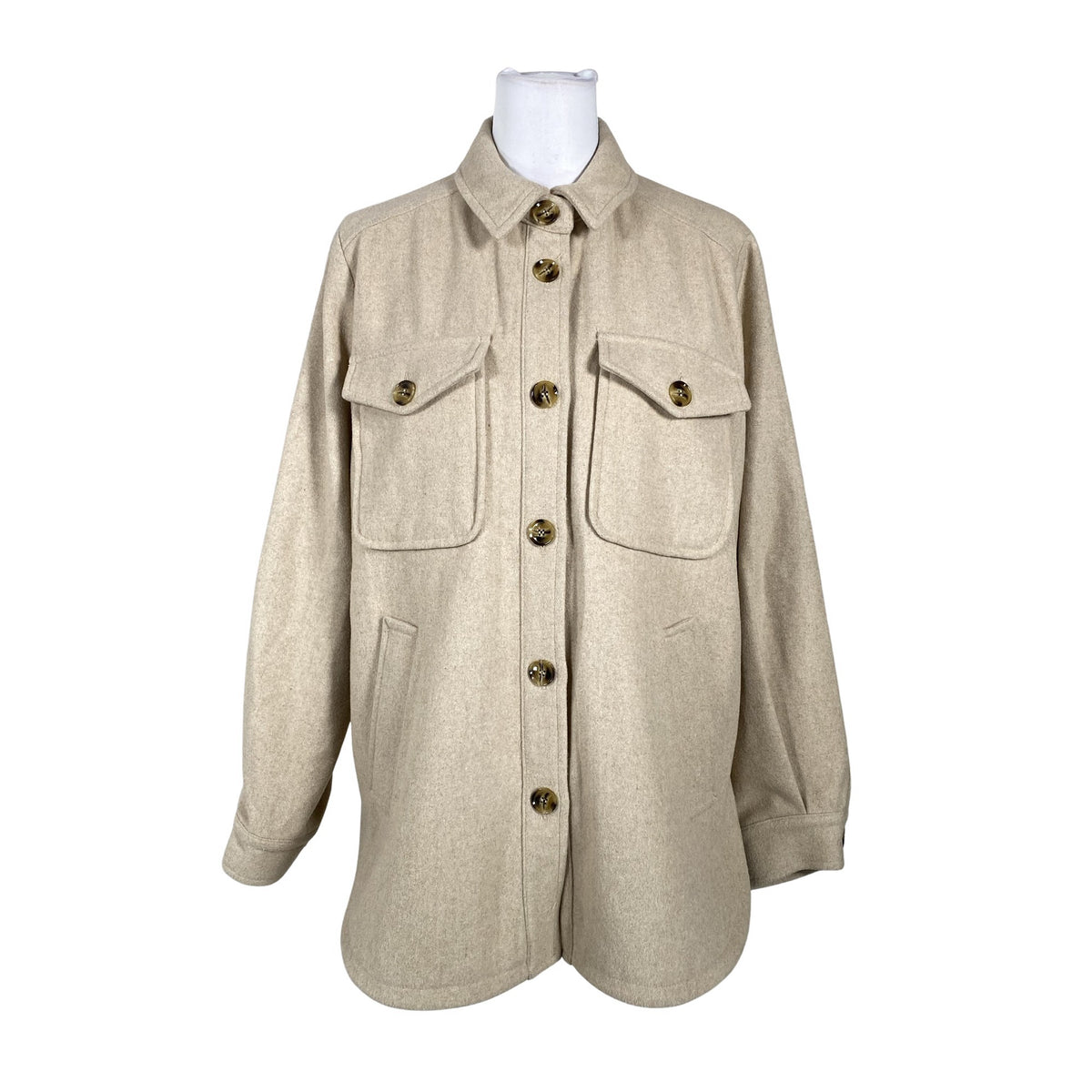 Unisex Part two - Villane mantel, suurus 40 - Beige (1)