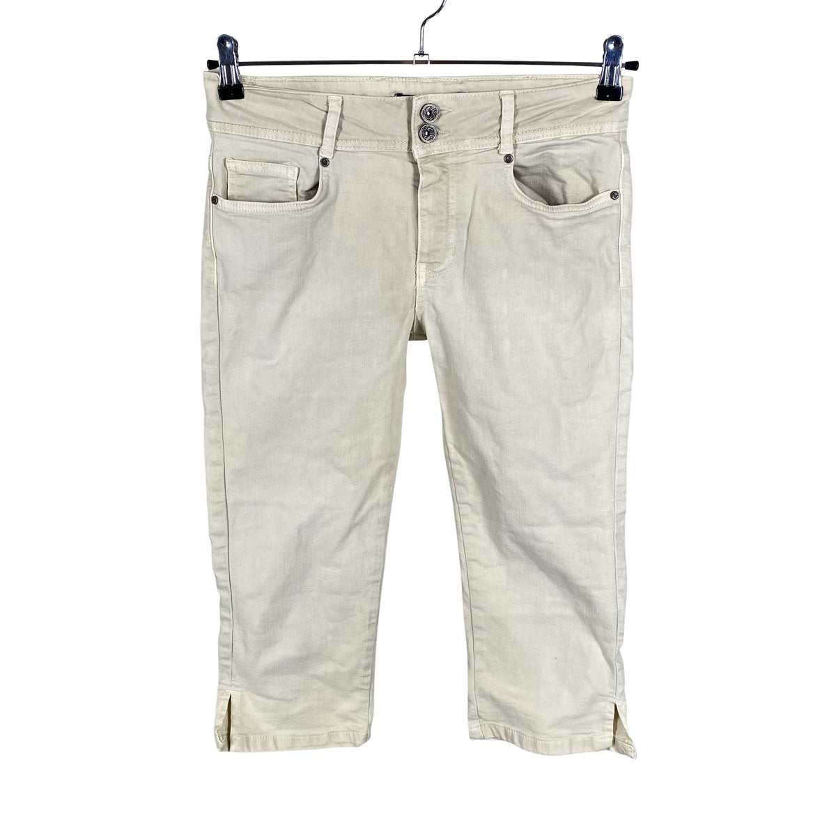 Unisex Soyaconcept - Teksast poolpikad püksid, suurus W30 - Beige (1)