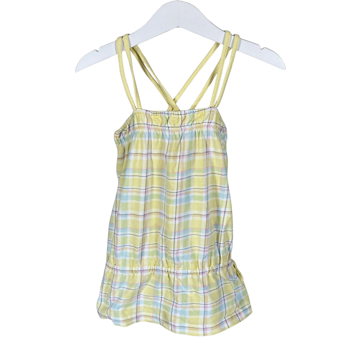 Unisex Lindex - Trikotaažist topp, suurus 110 - 116 - Kollane (1)