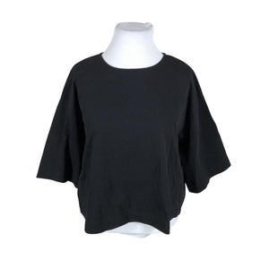 Unisex Ristomatti ratia - Trikotaažist pluus, suurus 42 - Must (1)