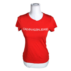 Unisex Calvin Klein Jeans - T-särk, suurus 34 - Punane (1)