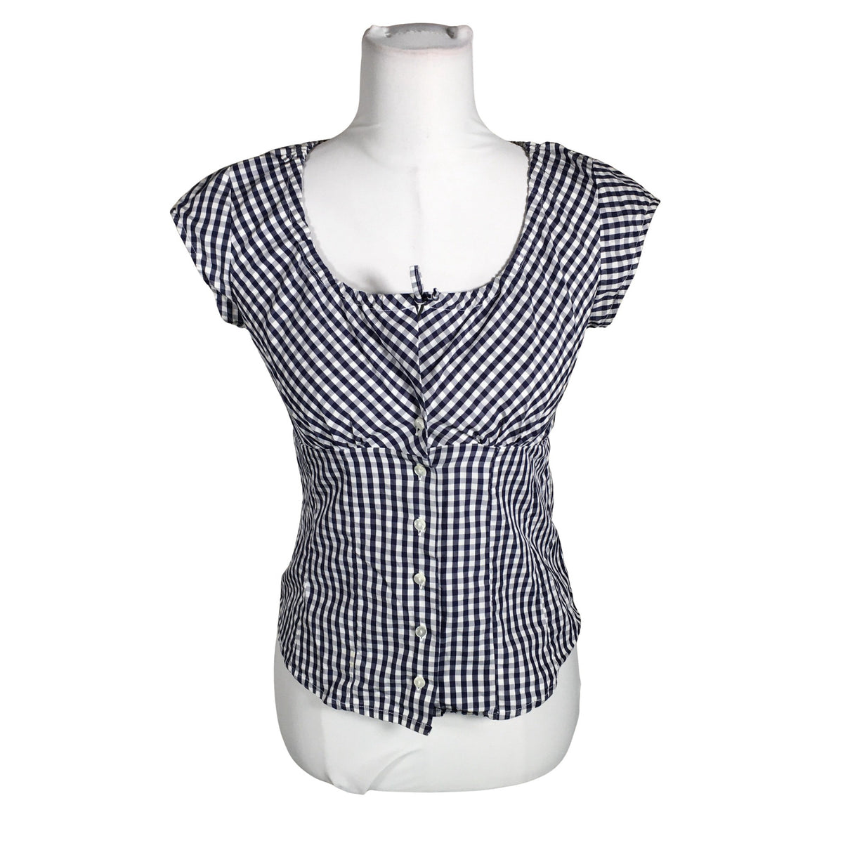 Unisex Ril's - Lühikeste käistega pluus, suurus 34 - Sinine (1)