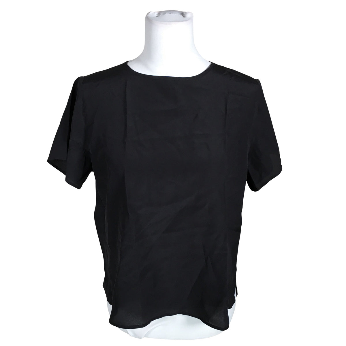 Unisex R-collection - Lühikeste käistega pluus, suurus 36 - Must (1)