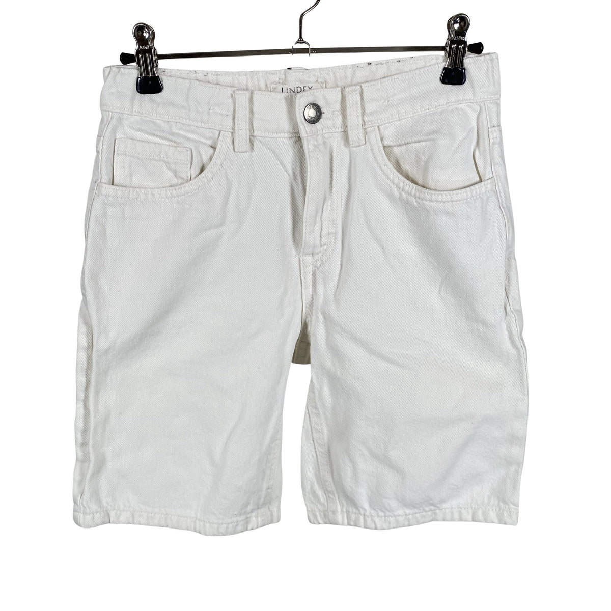 Unisex Lindex - Teksast lühikesed püksid, suurus 152 - 158 - Valge (1)