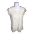 Unisex Massimo Dutti - Lühikeste käistega pluus, suurus 38 - Looduslik valge ()