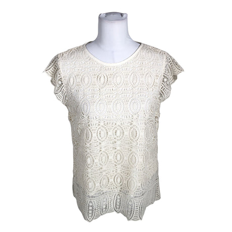 Unisex Massimo Dutti - Lühikeste käistega pluus, suurus 38 - Looduslik valge ()