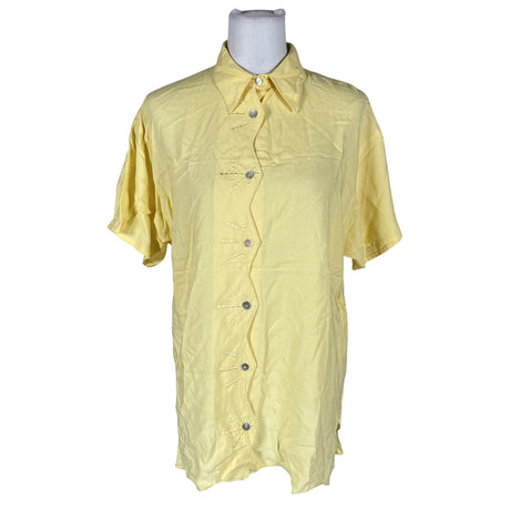 Unisex Jardin - Lühikeste käistega pluus, suurus 40 - Kollane ()
